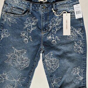 DRIFTWOOD JEANS Kelly X Porcelain Etched (EMBROIDERED) Jeans NWT